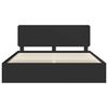 vidaXL Bed Frame with Headboard Black 180 x 200 cm Solid Pine Wood