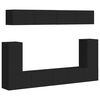 vidaXL TV Cabinet Set Wall-mounted 5 pcs Black Engineered Wood