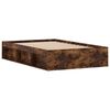vidaXL Bed Frame without Mattress Smoked Oak 120x200 cm