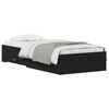 vidaXL Bed Frame with Drawer Black Oak 100 x 200 cm Engineered Wood