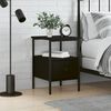 vidaXL Bedside Cabinet Black 34x36x50 cm Engineered Wood