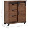 vidaXL Storage Cabinet Solid Fir Wood 64x33.5x75 cm Brown