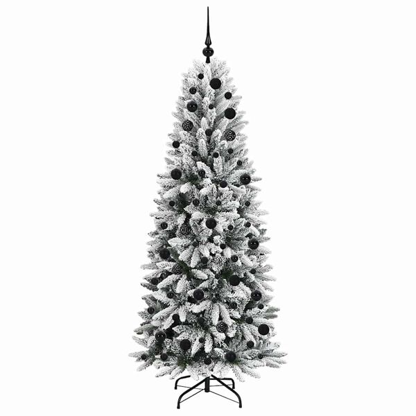 vidaXL Artificial Christmas Tree with 300 LEDs with Stand White 180 cm