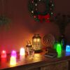 vidaXL Flameless Electric Tea Lights LED Candles 12 pcs Colourful