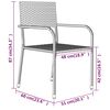 vidaXL 9 Piece Garden Dining Set Grey