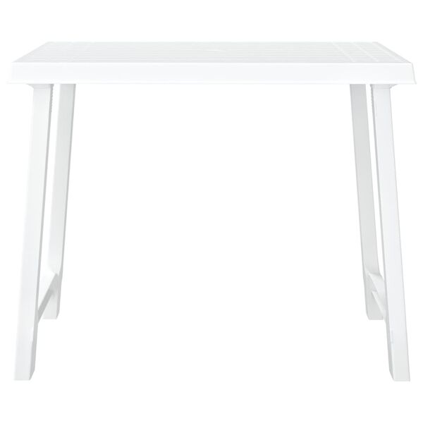 vidaXL Camping Table White 79x56x64 cm PP Wooden Look