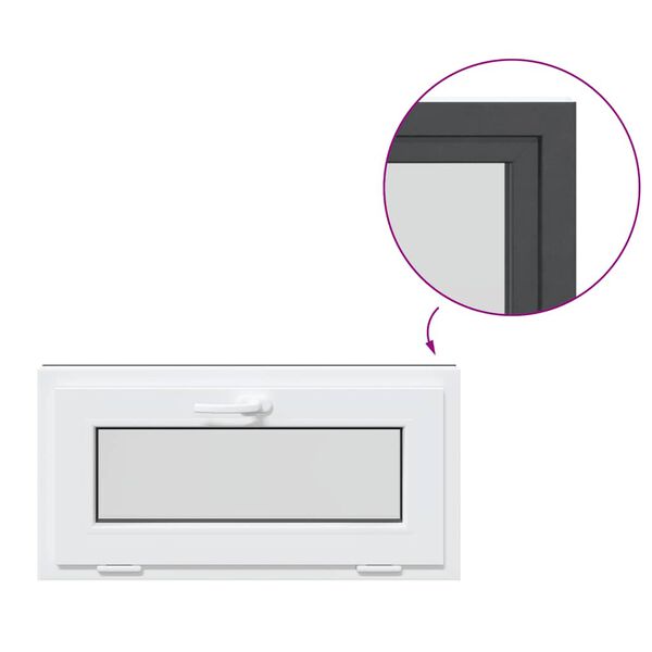 vidaXL Basement Window RISOR 80x40 cm Tilt 2 Glazing Anthracite