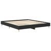 vidaXL Bed Frame No Mattress Black 200x200 cm Engineered Wood