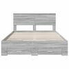 vidaXL Bed Frame with Drawer Grey Sonoma 140 x 200 cm Engineered Wood