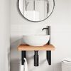 vidaXL Basin Shelf Wall Mounted Steel and Solid Wood Beech