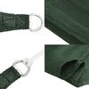 vidaXL Sunshade Sail 160 g/m&sup2; Dark Green 3x4 m HDPE