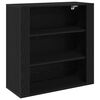 vidaXL Wall Cabinet Black Oak 80 x 33 x 80 cm Engineered Wood