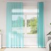 vidaXL Voile Curtains with Rod Pockets 2 pcs Turquoise