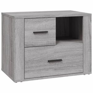 vidaXL Bedside Cabinet Grey Sonoma 60x36x45 cm Engineered Wood
