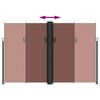 vidaXL Retractable Side Awning Brown 220x1000 cm