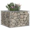 vidaXL Gabion Raised Bed Silver 60 x 60 x 40 cm Galvanised Steel