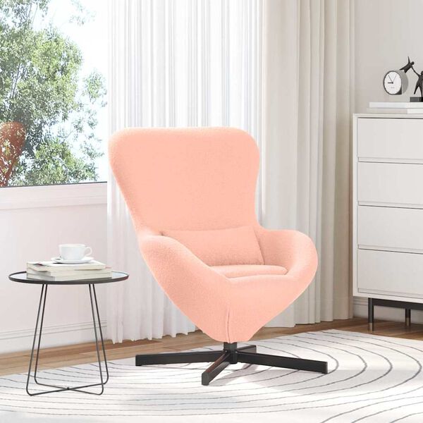 vidaXL Egg Chair Pink 63 x 73 x 90 cm Fabric