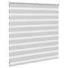 vidaXL Zebra Blind Light Grey 145x100 cm Fabric Width 140.9 cm Polyester