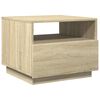 vidaXL Coffee Table with LED Lights Sonoma Oak 50x49x40 cm