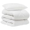 vidaXL Duvet with Pillow 2 pcs White Microfiber