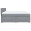 vidaXL Box Spring Bed with Mattress Light Grey 180x200 cm Fabric