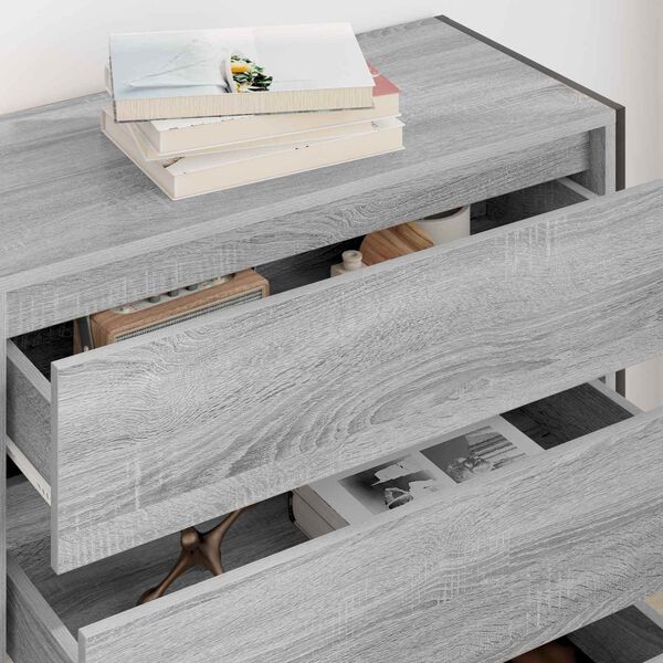 vidaXL Sideboard Grey Sonoma 79 x 36 x 75.5 cm Engineered Wood