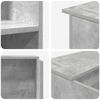 vidaXL Reception Desk Concrete Grey 100x50x103.5 cm Engineered Wood