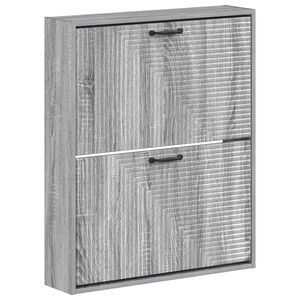 vidaXL Wall-Mounted Shoe Cabinet HAARLEM 71 x 17 x 86 cm Grey Sonoma