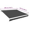 vidaXL Awning Top Sunshade Canvas Anthracite 3x2.5 m