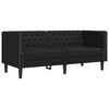 vidaXL Living Room Couch 2 pcs Black 194 x 74.5 x 70.5 cm Faux Leather