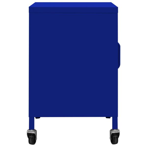 vidaXL Storage Cabinet Navy Blue 60x35x56 cm Steel