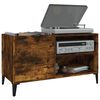 vidaXL Record Cabinet Smoked Oak 84.5x38x48 cm Engineered Wood