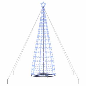 vidaXL LED Christmas Tree with 800 LEDs with Stand Blue 400 cm Iron
