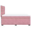 vidaXL Box Spring Bed with Mattress Pink 140x190 cm Velvet