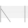 vidaXL Chainlink Fence Ground Fix 10 x 1.4 m PVC-Coated Steel Grey