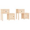 vidaXL Bedside Cabinet | Set of 2 | Pine | Solid pine wood | Standard