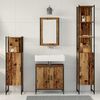 vidaXL Bathroom Furniture Set with Shelf 4 pcs Brown Engineered wood