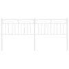 vidaXL Metal Replace Headboard White 193 cm