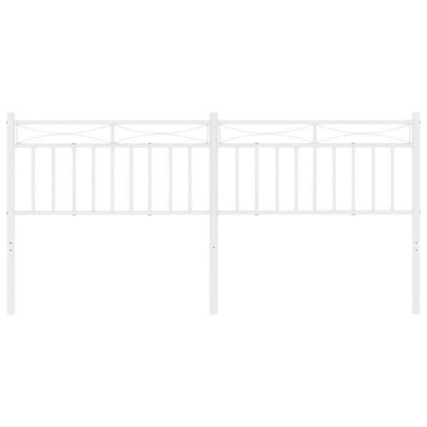 vidaXL Metal Replace Headboard White 193 cm