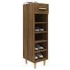 vidaXL Shoe Cabinet Brown Oak 30x35x105 cm Engineered Wood