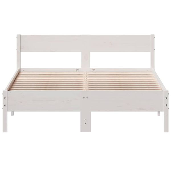 vidaXL Bed Frame without Mattress White 160x200 cm Solid Wood Pine