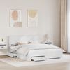 vidaXL Bed Frame with Headboard White 160 x 200 cm Engineered Wood