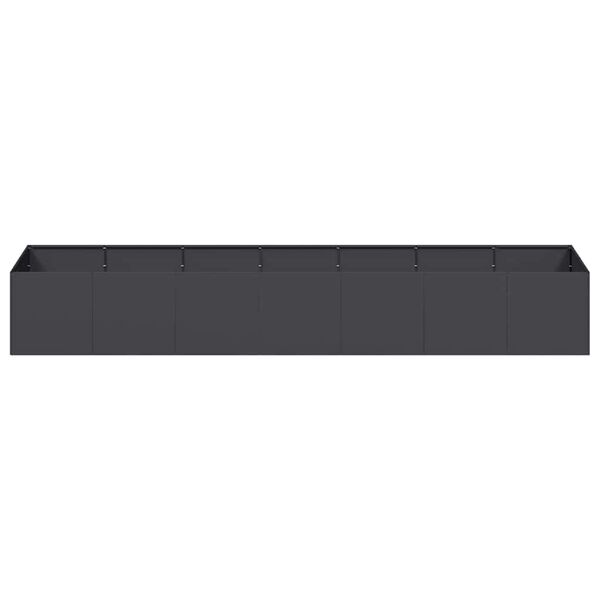 vidaXL Planter Black 280x80x40 cm Steel