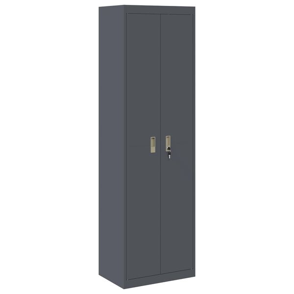 vidaXL Storage Cabinet with Storage 2 pcs Anthracite 60 x 40 x200 cm