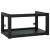 vidaXL Wall-mounted Bathroom Washbasin Frame Black 59x38x31 cm Iron