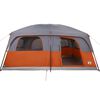 vidaXL Family Tent Cabin 8-Person Grey and Orange Waterproof