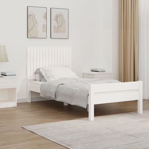 vidaXL Wall Headboard White 95.5x3x60 cm Solid Wood Pine