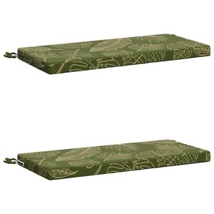 vidaXL 2-Piece Bench Cushions SOEST 2 pcs 100% Polyester Leaf Design