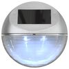 vidaXL Outdoor Solar Wall Lamps LED 12 pcs Round Silver