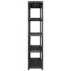vidaXL Storage Shelf 5-Tier Black 340x40x185 cm Plastic